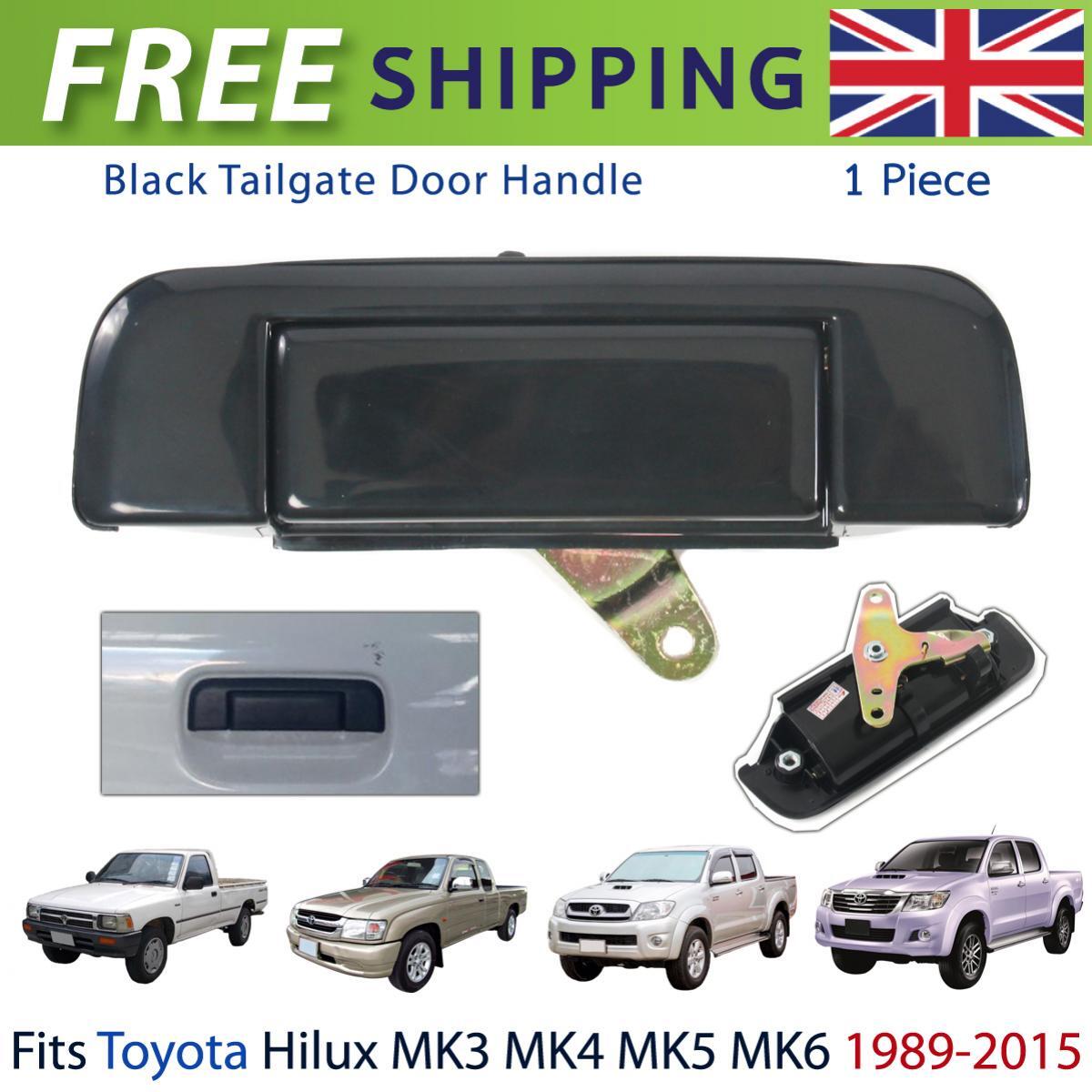 Outer Door Handles PAIR Rear Black Fits Toyota Hilux 1988 - 2005