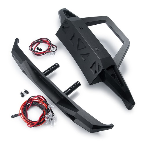 Aluminum Metal Front Rear Bumper Set with LED Lights for Axial 1/6 SCX6 AXI05000