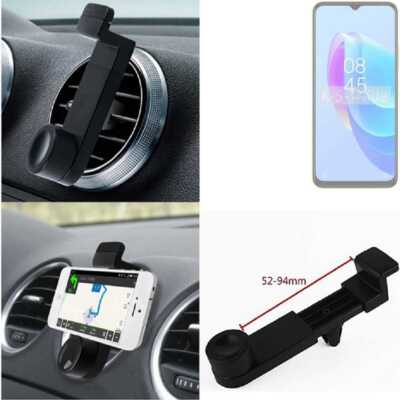 Lüftungshalterung für Tecno Spark 9 Pro Universal Auto Halterung KFZ schwarz L