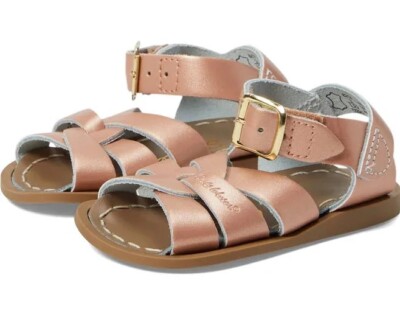 New Salt Water Sandals, 821V, rose gold leather sandals H&L, infant 6,NIB 