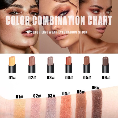 Waterproof Eyeshadow Shimmer Stick Eyeliner Matte Pearlescent Lasting Pencil SK - Picture 5 of 20