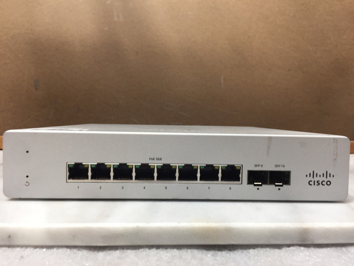 【新品未使用、電源有】Meraki MS120-8FP PoEスイッチ Meraki MS120-8FP 127W PoE – UC Warehouse