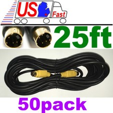 Lot50pack 25ft long SVHS,S-Video,Super VHS,YC,Y C,Male-M DVD/TV Cable/Cord GOLD