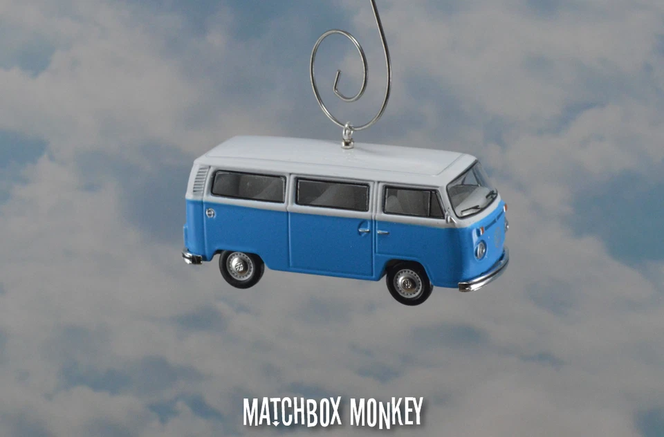 Синее рождественское украшение для автобуса Volkswagen T1 тип 2 окно VW Van Kombi Bulli Bay - Изображение 4 из 4