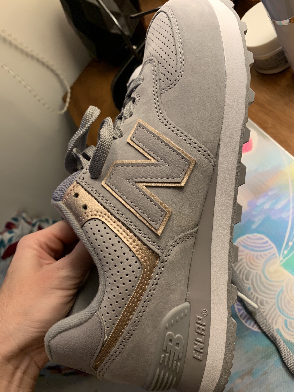 new balance grey and rose gold