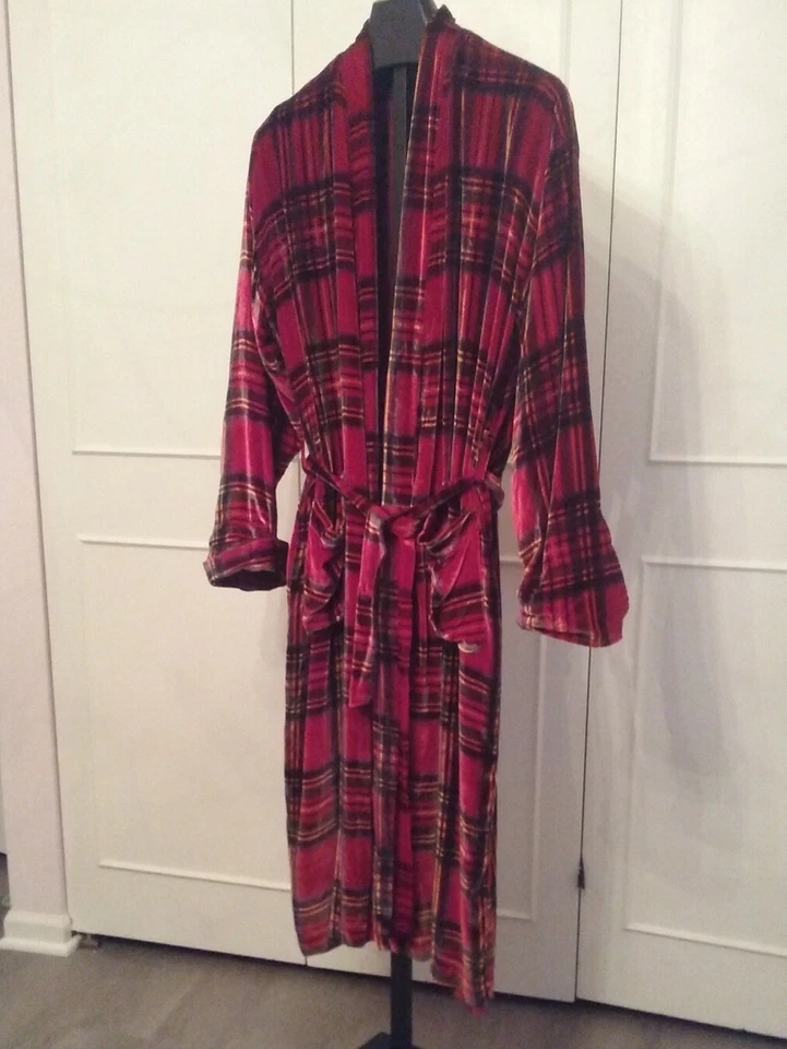 Bata difusa Sterling Majestic para hombre talla única multicolor a cuadros con cinturón Foto 2 de 4