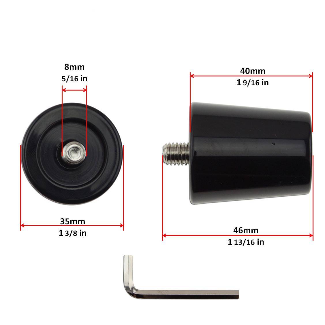 Weight Reducing Black For Kawasaki Ninja Anti Vibration Handle Bar End Stop