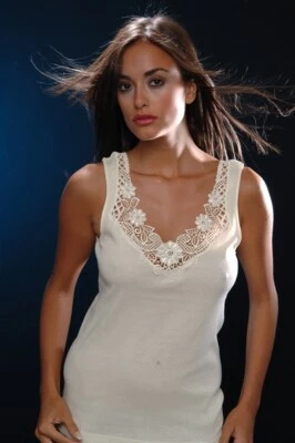 Da.Unterhemd mit extra breiter Spitze von Toker Collection®