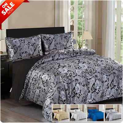 3-teiliges Bettwäscheset Doppelbett King Size Luxus Wendebettbezug Bettset*