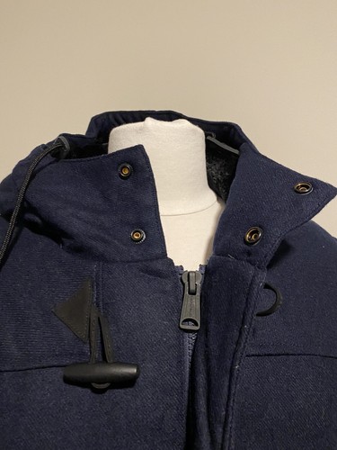 NWTS PENFIELD Milton Melton Wool Blend Down Duffle Coat Jacket Navy Men's Sz L - Picture 8 of 12