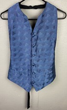 Perry Ellis Lord West Men  s Blue Tuxedo Vest Fits All sizes 37-50 