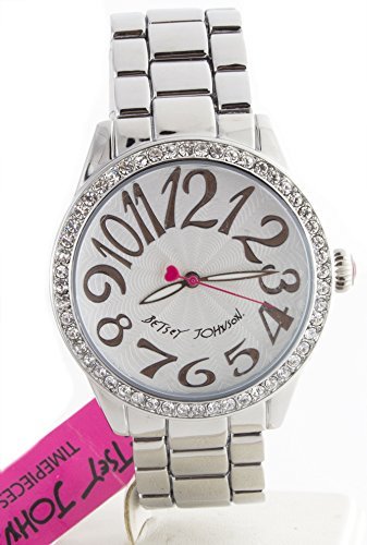 Betsey Johnson Women's Crystals Accented Silver Dial Watch BJ00190-07 - Picture 1 of 1