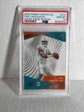 2020 Panini Chronicles Tua Tagovailoa Rookie Clear Vision CV2 PSA 10 Low POP