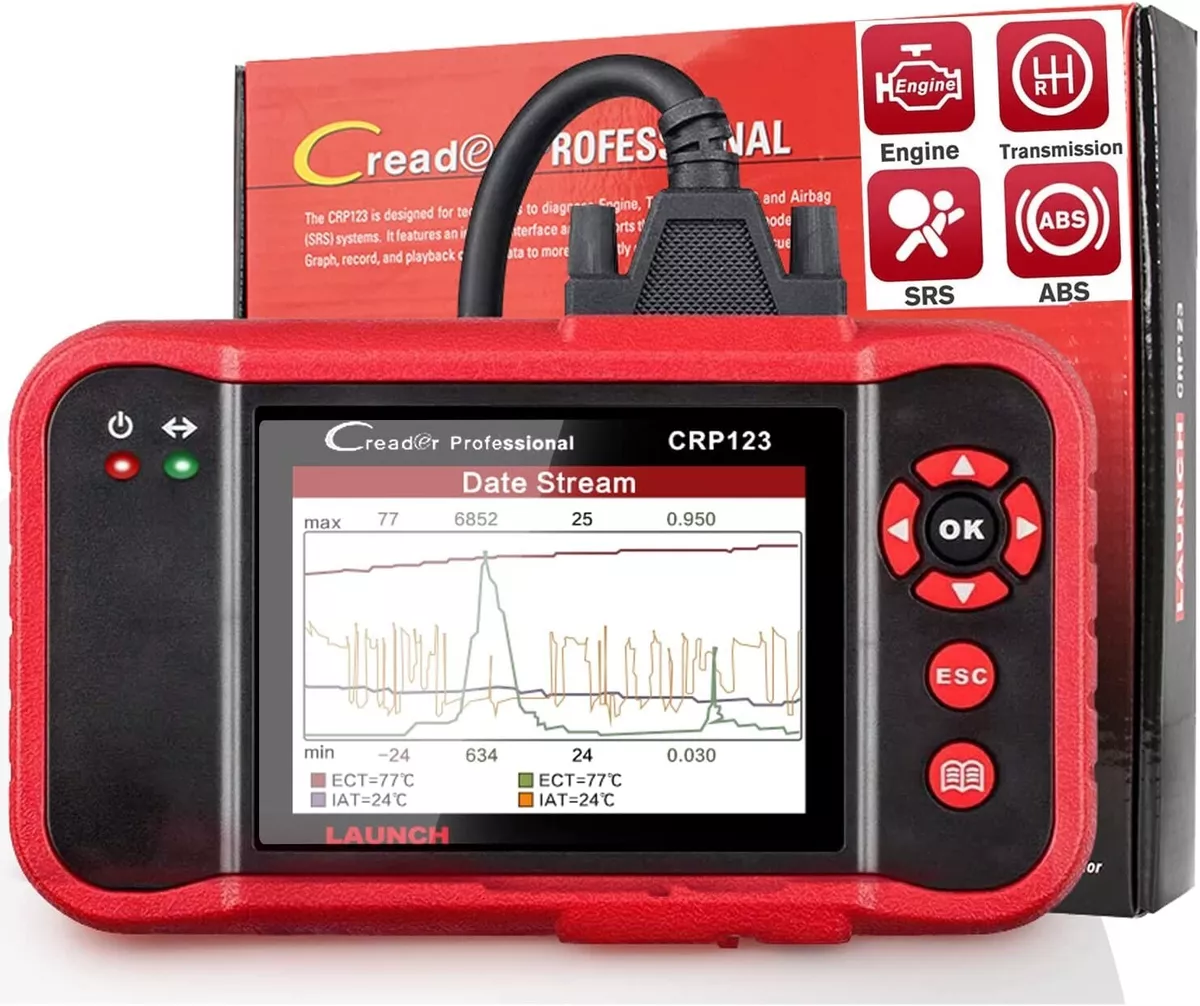 Launch CRP123 OBD2 Scanner Engine/ABS/SRS/Transmission Diagnostic Tools  Full OBDII Code Reader Lifetime Free Update Scan Tool