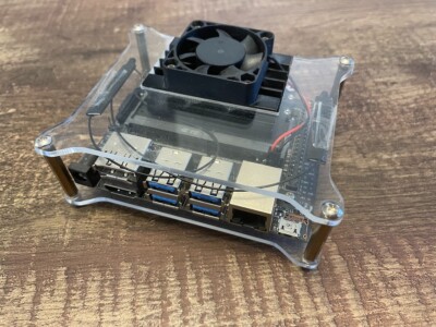 NVIDIA  Jetson Nano Developer Kit 4Gb AI Computer + Gehäuse + Lüfter + 32Gb SD Karte