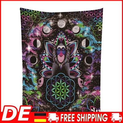 Lunar Eclipse Monkey Bedruckte Gobelin-Polyester-Wandteppiche (75 x 100 cm)