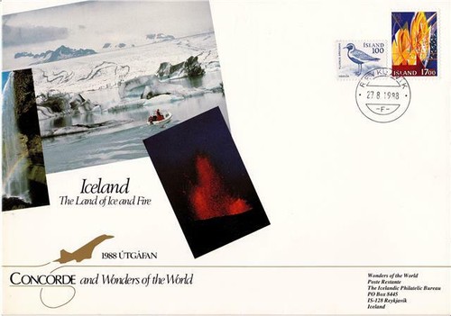 1988 Iceland 'Concorde and Wonders Of The World' Cover - 50 Produced - Cover C