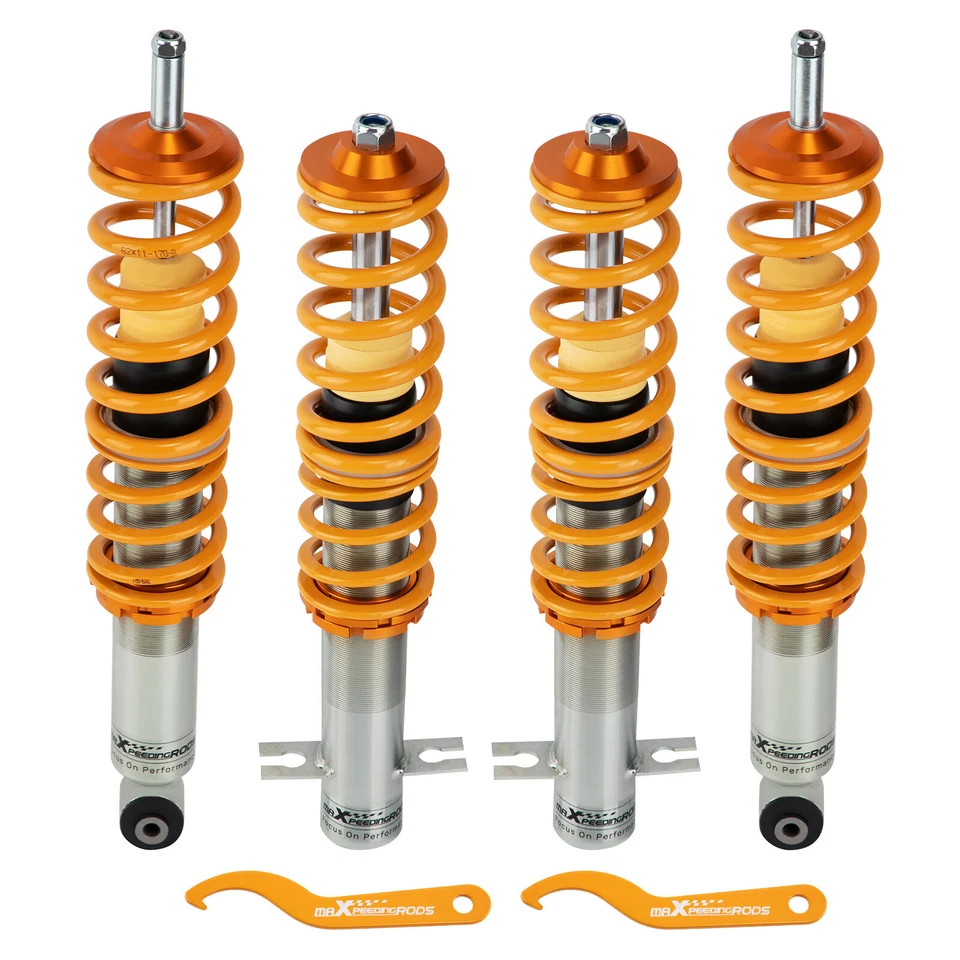 Coilover Kit for VW Golf I Rabbit Cabrio 74-84 Coilovers Volkswagen MK1 Gold - Imagem 2 de 4