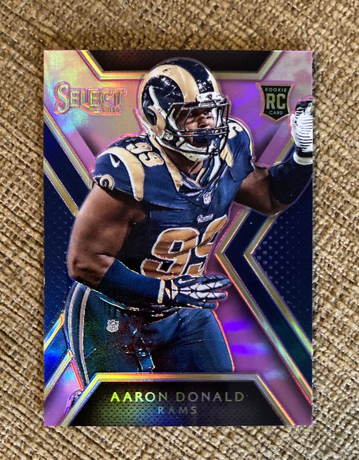 2014 Select Prizm Fuchsia Refractor #106 Aaron Donald /199 LA Rams Rookie RC