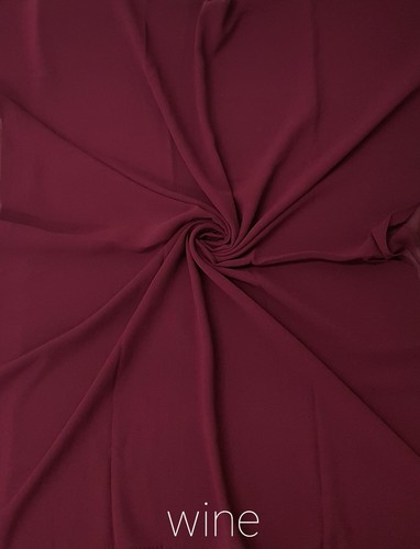 High Quality Plain Chiffon Hijab Scarf Shawl Wrap Soft Georgette Dubai Elegant - Picture 98 of 121