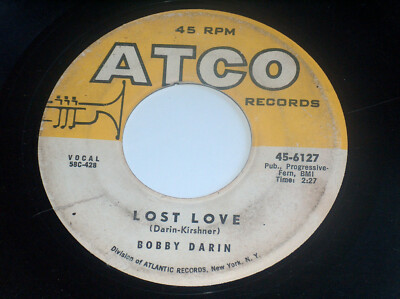 45 RPM Bobby Darin Queen Of The Hop Lost Love ATCO Atlantic Rock Vinyl 6127 VG