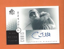 2001 SP AUTHENTIC SIGN OF THE TIMES CHRIS TIDLAND ON CARD AUTO #CT