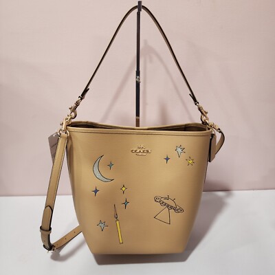 NWT Coach CU390 X Observed By Us City Large Bucket Bag Tan