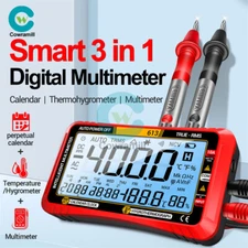 ANENG 612 613 AC/DC Digital Multimeter 4000Counts Calendar Temp Humidity Display