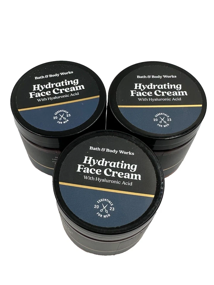 Bath & Body Works LOTE de 3 Crema Facial Hialurónica Hialurónica Essentials para Hombres 4 OZ Foto 2 de 4