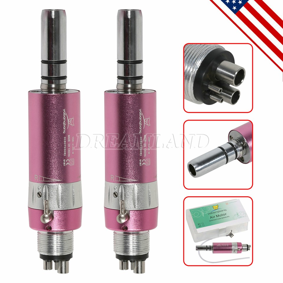 NSK Style Dental Low-Speed Air Motor Handpiece - Straight Nose, 4-Hole Connection 11 thumbnail image