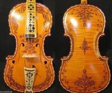 Deluxe fancy Norwegian fiddle 4/4 violin (4*4) of profession concert #10173