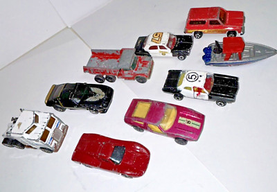 Vintage 60 s-00 s Metal Toy Car Lot Matchbox Hot Wheels Ideal Kidco Mix Lot of 9