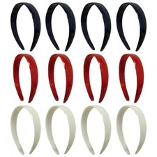 Motique Accessories 1 Inch Plastic Headbands set of 12 