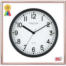 Mainstays Basic Indoor 8.78" Black Analog Round Modern Wall Clock. Free Delivery