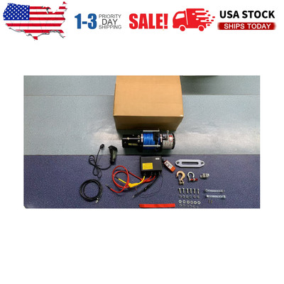 12000LBS Electric Winch 12V Synthetic Cable Truck Trailer Towing Off-Road 4WD Nr