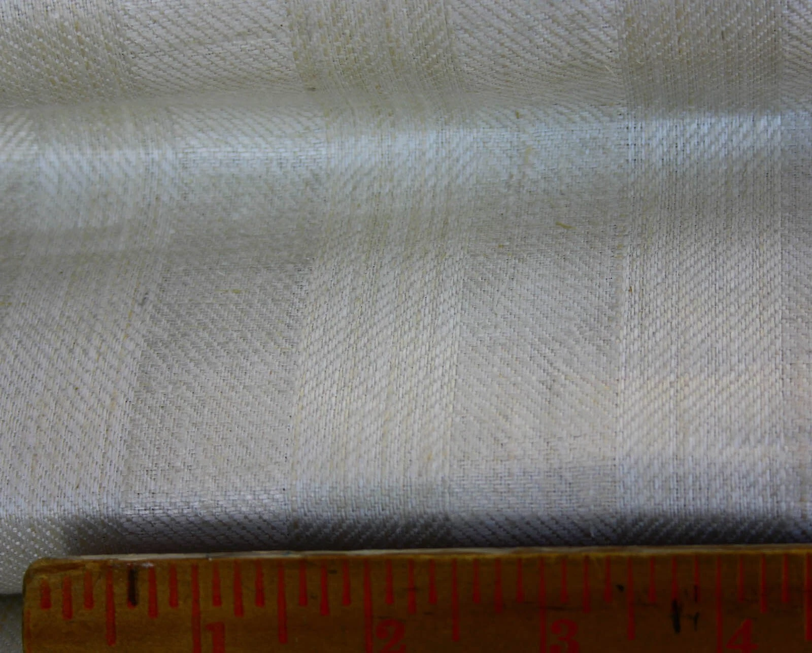 Vintage French ? Imported Linen FABRIC striped Towel Farmhouse by yard width 19" image 7