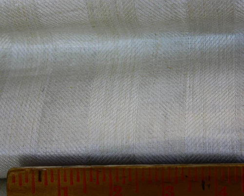 Vintage French ? Imported Linen FABRIC striped Towel Farmhouse by yard width 19" image 7