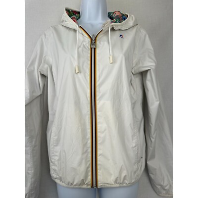 K-Way Seven Small Reversible Floral Hooded Jacket With Zipper