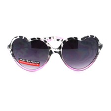 Thin Plastic Frame Heart Shape Sunglasses