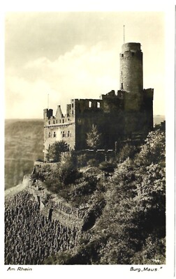 Postcard ~ Am Rhein Burg Maus ~ Mouse Castle Germany  744