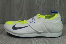 New Nike Men's Track and Field Spike Shoes White and Green 317404-103 Size 8