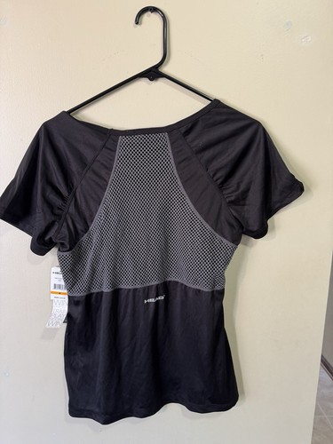Head WOMAN Athletic Shirt Size MEDIUM BLACK Dri Motion Moisture Management - Picture 8 of 9