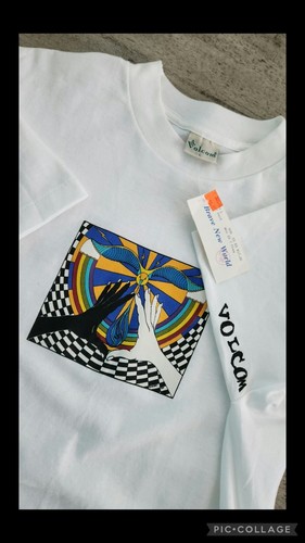 Vintage 90s VOLCOM NOS Graphic T-Shirt Single Stitch Made In USA L Skate Surf