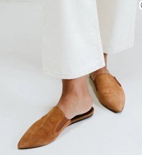 Jenni Kayne Mules In Suede Saddle Size 8 Preowned