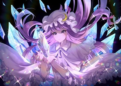 Anime touhou patchouli knowledge crescent moon Playmat Gaming Mat Desk 5986