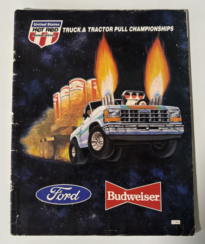 1990 USHRA Ford Budweiser Program Tractor Truck Pulling Bigfoot Taurus