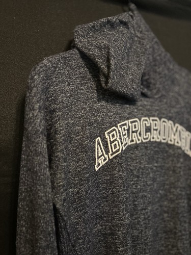 Abercrombie Kids Girls 13/14 Heather Blue Hooded Pull Over Embroidered Logo - Picture 2 of 16