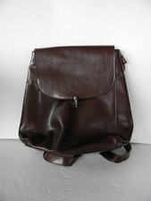 HESHE DARK BROWN GLAZED LEATHER BOHO BACKPACK