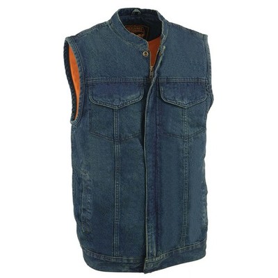 Men's Biker Brute Concealed Snap Motorcycle Vest