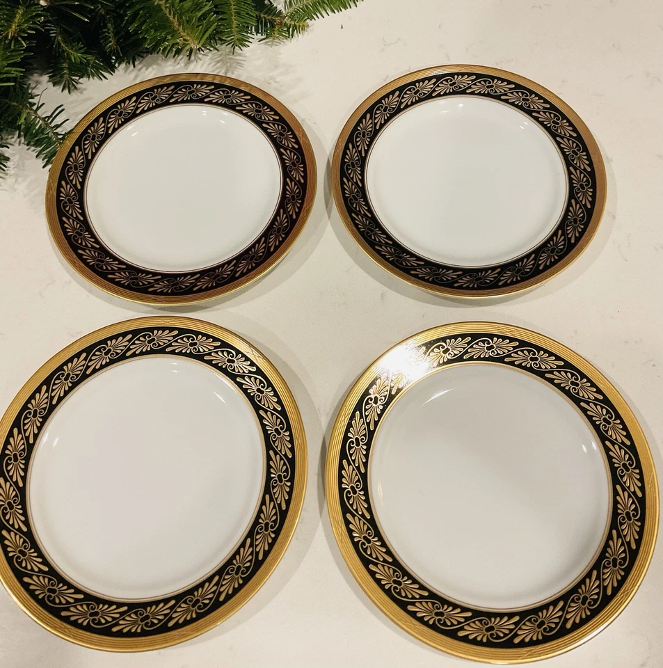 Juego de 4 platos de pan y mantequilla Fabergé Montplaisir raro encontrar 6 5/8 pulgadas  Foto 4 de 4
